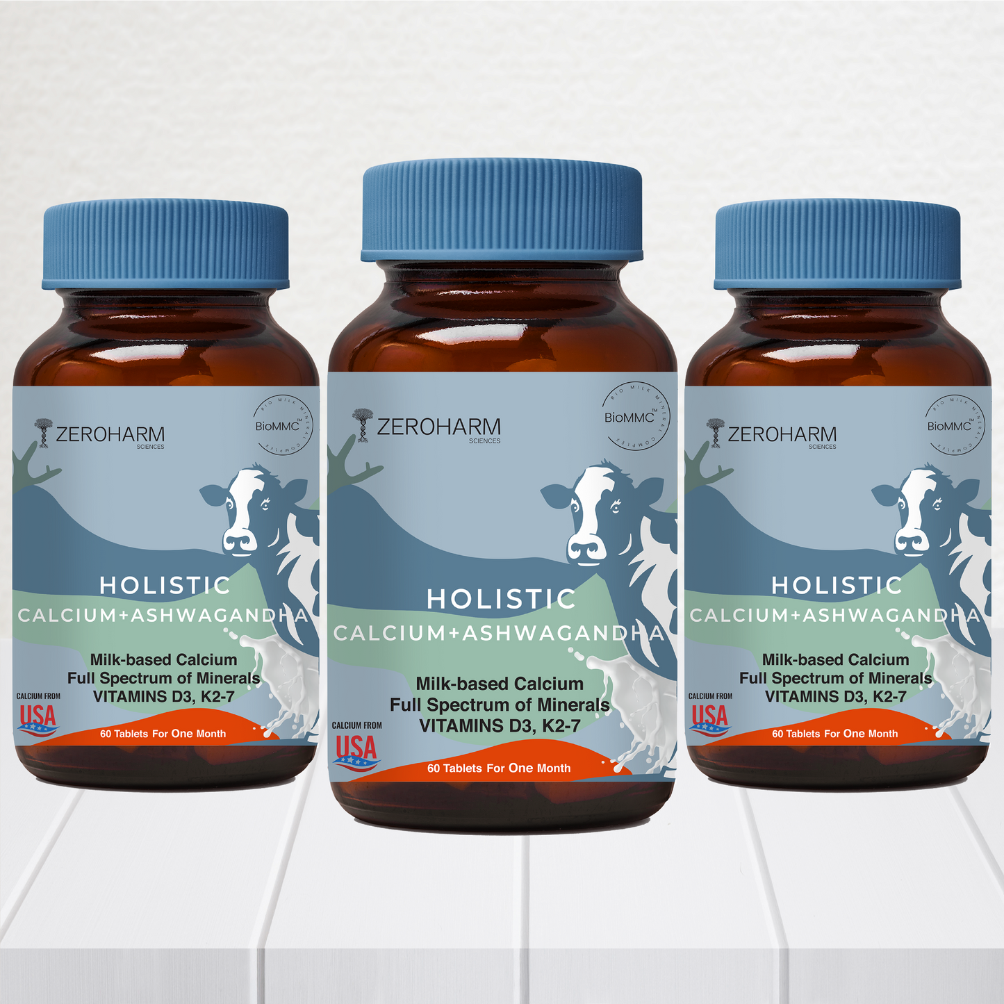 Holistic Calcium And Ashwagandha Tablets
